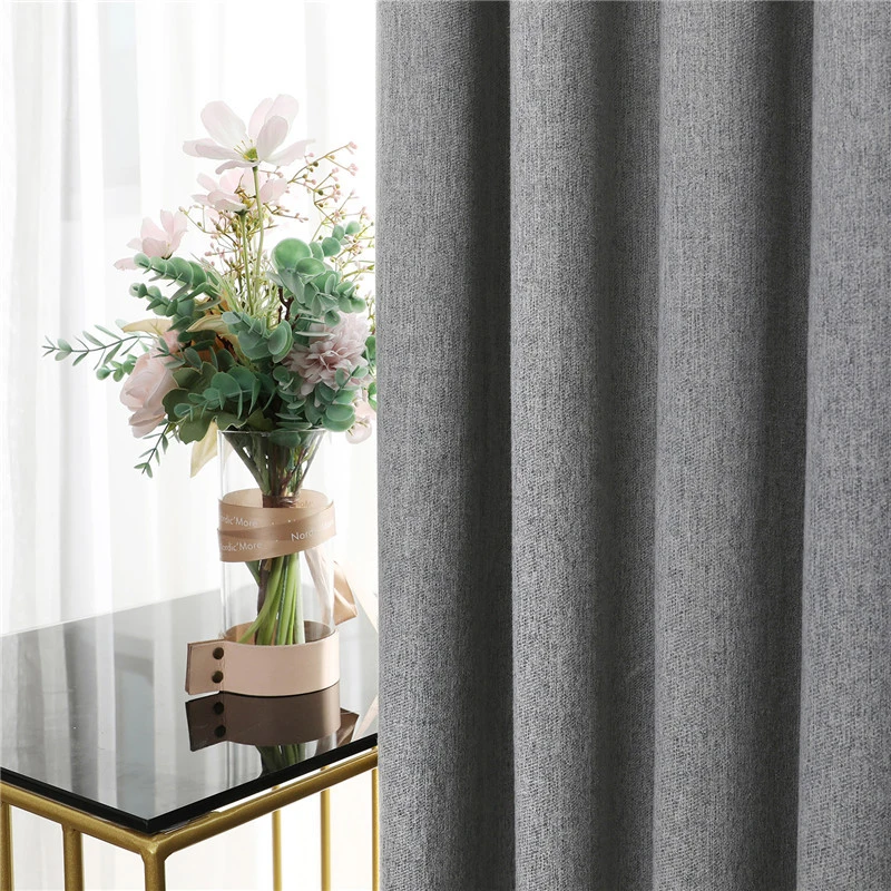 Wholesale Cheap Modern European Blackout Window Hotel Supplies Dimout Solid Color Curtain