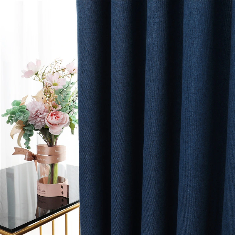 Wholesale Cheap Modern European Blackout Window Hotel Supplies Dimout Solid Color Curtain