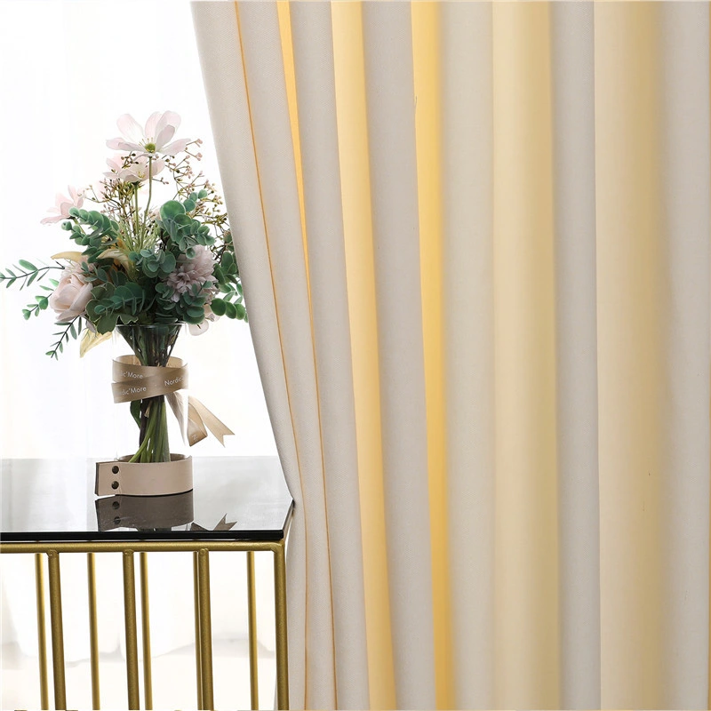 Wholesale Cheap Modern European Blackout Window Hotel Supplies Dimout Solid Color Curtain